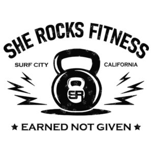 SHE ROCKS - EARNED NOT GIVEN - UNISEX (OVERSIZED) T-SHIRT - WHITE - U5KYBP Design