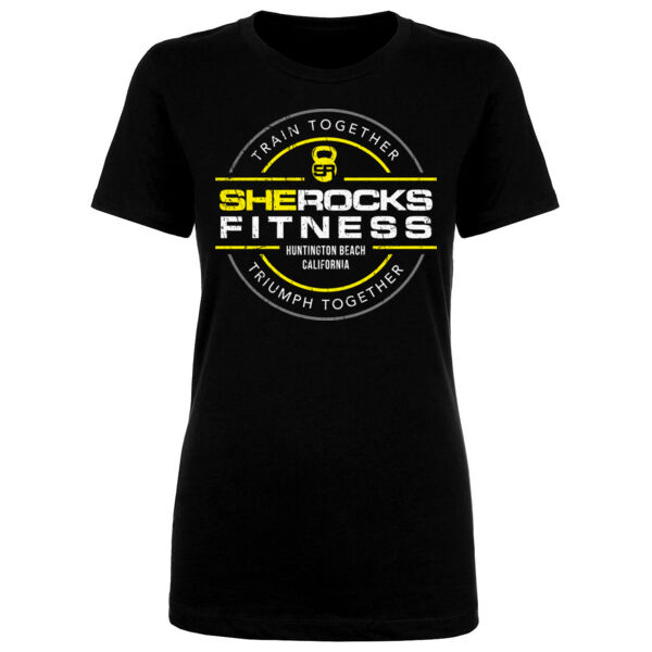 SHE ROCKS - TRIUMPH TOGETHER - WOMEN'S FITTED T-SHIRT - BLACK - WGVSN7 Thumbnail