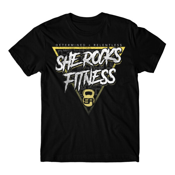 SHE ROCKS - DETERMINED + RELENTLESS - UNISEX (OVERSIZED) T-SHIRT - BLACK - 7R6UQZ Thumbnail